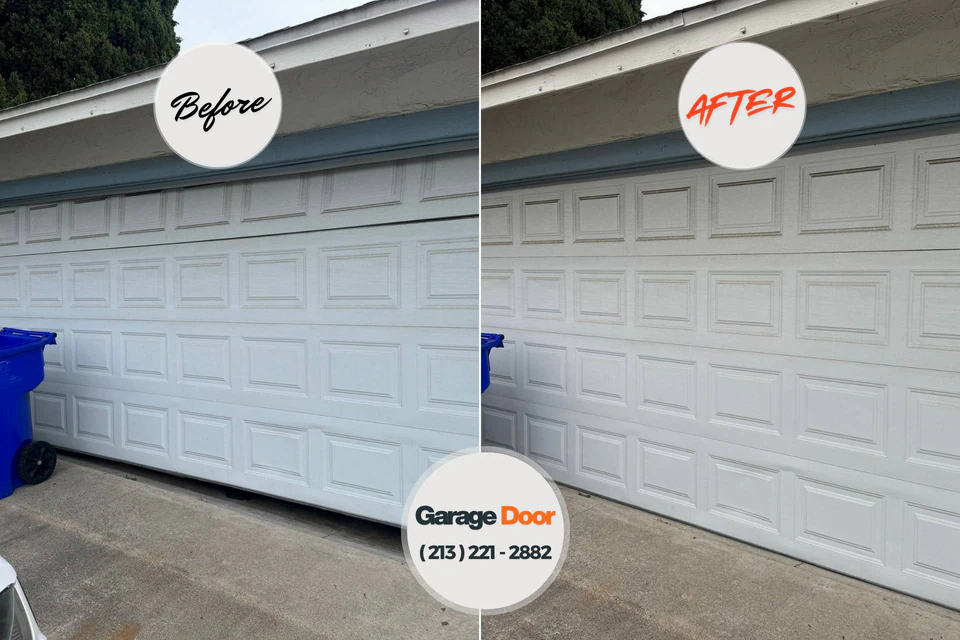 Before and after: garage door repair Parkland, PA